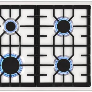30 Inch Gas Cooktop with 4 Burners - Convertible Natural Gas Propane Cooktop