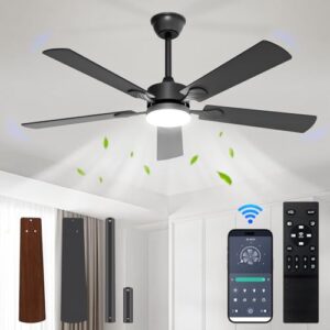 52-Inch Ceiling Fan with Lights and Remote - Noiseless Design for Any Room
