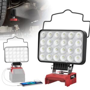 78W Cordless LED Work Light for Milwaukee M18 Battery - 7800LM Portable Flashlight
