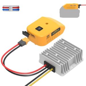 Azocek 20V to 12V Step Down Converter - DeWalt Power Wheels Battery Adapter with Upgraded USB Charger