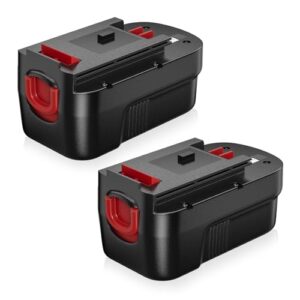 18V 4.8Ah Ni-Mh Replacement Battery for Black and Decker Tools - 2 Pack