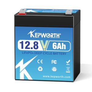 12.8V 6Ah LiFePO4 Deep Cycle Rechargeable Lithium Battery