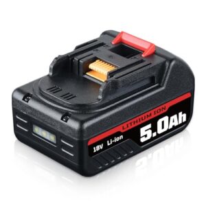 5.0Ah Lithium-Ion Battery Replacement for Makita 18V Tools