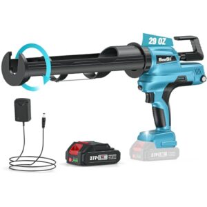 Cordless Electric Caulking Gun - 29oz With Stepless Speed Control & LED Light