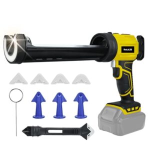 Cordless Caulking Gun with 450lm LED Light and Adjustable Speeds