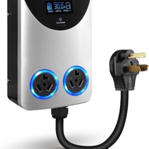 Lectron NEMA Socket Splitter - Efficient Dual Outlet Adapter for EV Charger and Appliances