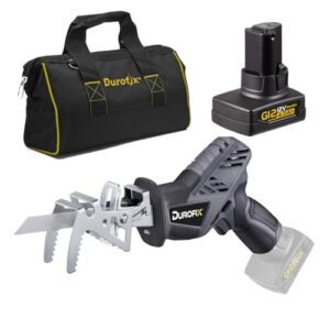 12V Cordless Mini Reciprocating Saw Kit with Battery, Charger, Blades & Carry Bag