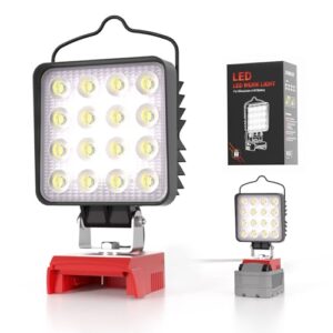 90W 9000LM LED Work Light - Cordless Portable Flood Light with Adjustable Angle