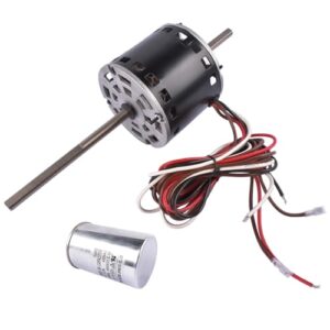 Weonefit D1092 RV AC Fan Motor with Capacitor - Coleman Mach 6000 & 8000 Series Replacement