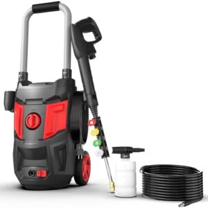 Electric Pressure Washer - 1100 PSI Max with Soap Tank and 4 Tips