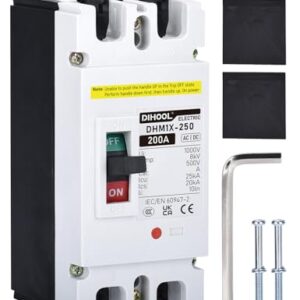 200 Amp DC Circuit Breaker AC Disconnect Switch – Dual Pole 500V