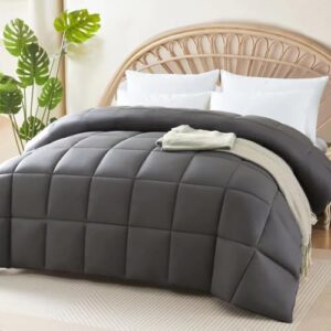 100% Viscose Made from Bamboo Comforter for Hot Sleepers - Light Grey Twin Size