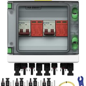 Solar Disconnect Switch 2 String 32 Amp DC 500V Circuit Breaker with Lightning Surge Protector