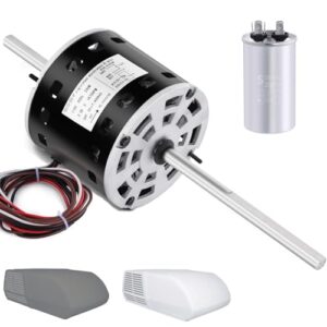 High-Performance RV Air Conditioner Motor with Capacitor - Fits Coleman Mach AC Fan Motor