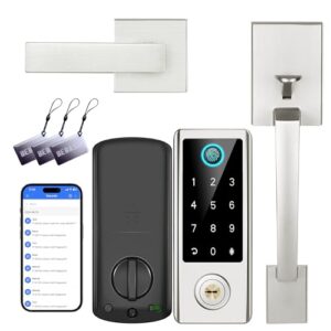 Fingerprint Door Lock with Handle Set - Keyless Entry Smart Lock