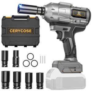 Cordless Impact Wrench 1/2 Inch - 900FT-LBS Torque with Accessories