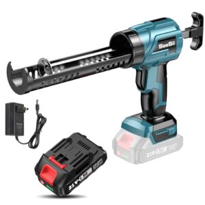 Cordless Caulking Gun with Adjustable Speed - 20V Electric Caulk Gun & Adhesive Gun Kit