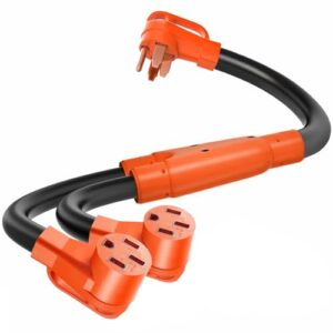 SUOENS 50A NEMA 14-50P to 2X 14-50R Y Splitter RV/EV Adapter Power Cord 240V