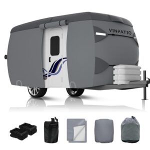 Durable Fiberglass Travel Trailer Cover for 8'-10' Toy Haulers