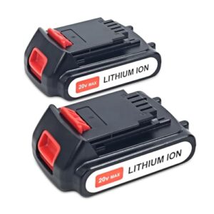 LBXR20 2-Pack 4000mAh 20V Lithium Ion Battery Replacement