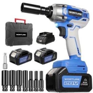 Cordless Impact Wrench 1/2" Brushless Impact Gun - 450N.m Torque