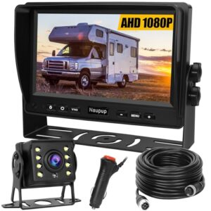 AHD 1080P Backup Camera System with 7-Inch Monitor - Night Vision & Waterproof