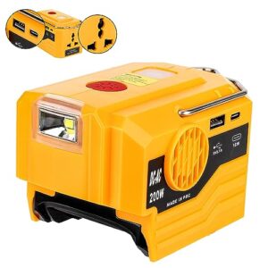 200W Power Inverter - Compatible with Dewalt 20V/60V Battery