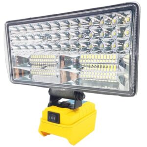 Cordless LED Work Light for Dewalt 20V Battery - 90W Wide Beam Flood Light