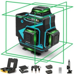 Self-Leveling 4 x 360 Green Cross Line Laser Level - Precision Laser Leveling Tool