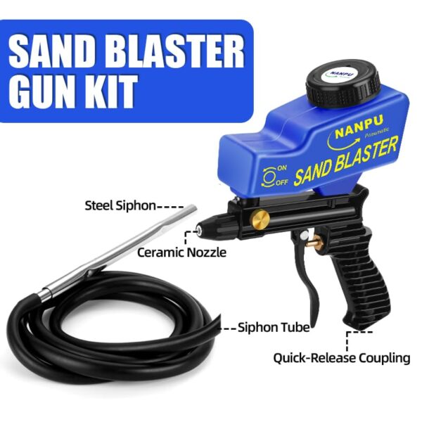 NANPU Air Sand Blaster Gun - Superior Blasting Performance for All Materials - Image 2
