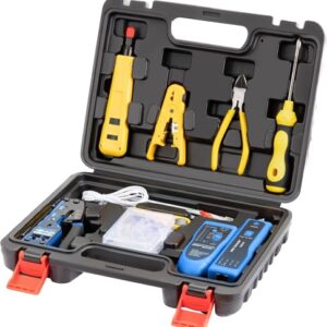 Gaobige Premium Network Tool Kit - Cat6, Cat5e, Cat5 Crimping and Punchdown Tools