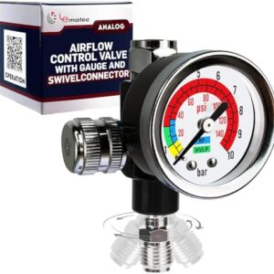 High-Performance Spray Gun Regulator Valve Tool - 1/4 NPT Air Pressure Regulator (AR-08)
