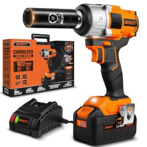 High Torque Cordless Impact Wrench 1/2" - 600FT-LBS Brushless Electric Tool