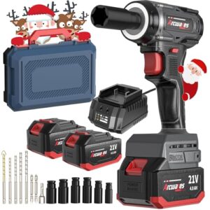 21V Cordless Impact Wrench - 260FT-LBS Brushless Torque Driver