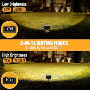 High-Performance LED Work Light for Dewalt 20V Battery - 7800LM