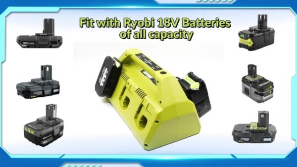 Fast Charge 6 Port Lithium-Ion Charger for Ryobi 18V Batteries - Image 7