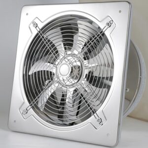 SATOCVAY 8-Inch Stainless Steel Kitchen Exhaust Fan - Wall Mounted Ventilation for Attic, Garage, Bathroom, Shop, and Basement