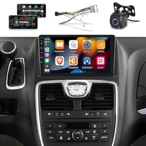 9-Inch Android Car Stereo with Wireless Carplay & Android Auto for Dodge Grand Caravan 2011-2020 and Chrysler Grand Voyager 2011-2015