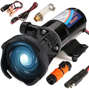 Portable 12V RV Macerator Pump - 15GPM Sewage Water Pump for RVs and Boats