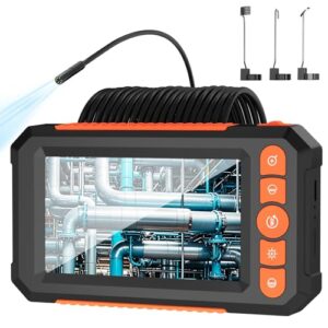 KMDES 4.3' Industrial Endoscope Camera with Light - 16.4FT Waterproof Inspection Camera