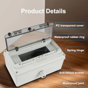 Animacyn Waterproof Electrical Box - 12 Way Indoor/Outdoor Breaker Box with IP67 Rating