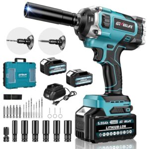 850N.m Cordless Brushless Impact Wrench - 3-in-1 Tool with Fast Charging
