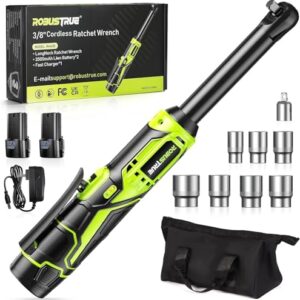 Robust 3/8 Cordless Ratchet Wrench with Extended Reach and Variable Speed