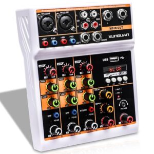4-Channel Digital USB Bluetooth Sound Board Console System for Recording and Live Streaming