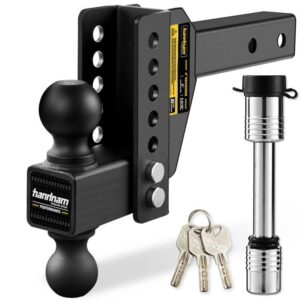 Adjustable Drop Trailer Hitch - 2-Inch Receiver - 12,500 lbs Capacity