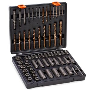67-Piece Stripped Screw Extractor Set for Damaged Bolts and Screws