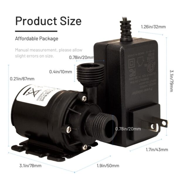 Hiksuky 14A DC 12V Solar Water Heater Circulation Pump - Image 6