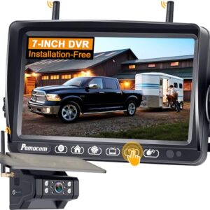 Wireless RV Backup Camera with 7-Inch Recording Monitor and Long Battery Life
