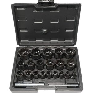 22 Piece Bolt Nut Extractor Set - Impact Lug Nut Remover Socket Tool