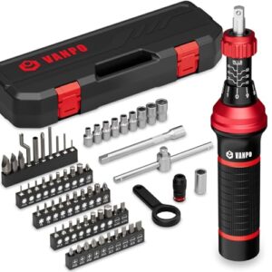 VANPO Dual-Direction Click Torque Wrench - 1/2-Inch, 20-160 Ft-Lb Torque Range